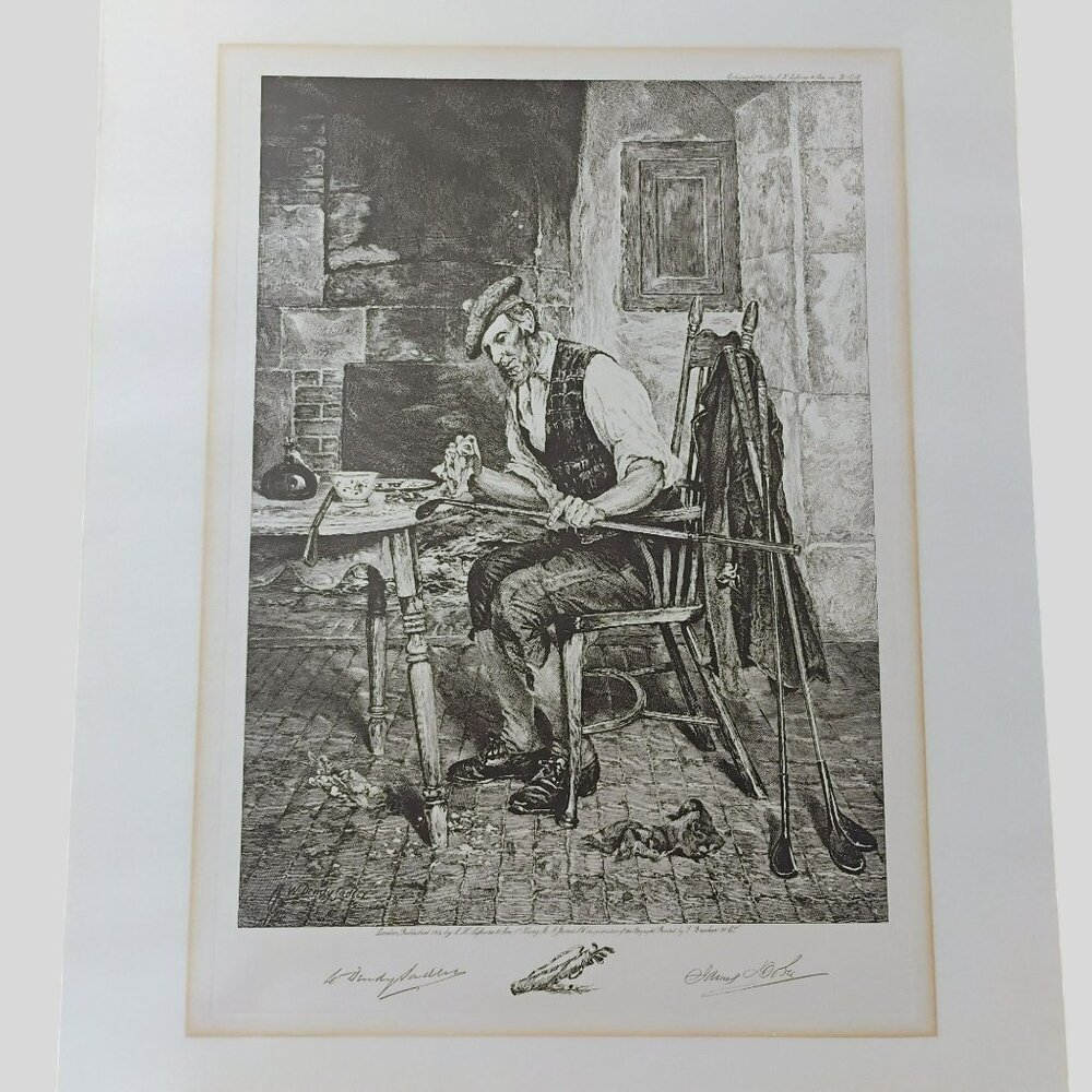 Dendy Sadler Artist Etching by James Dobie "Royal and Ancient" Signed Print 1914